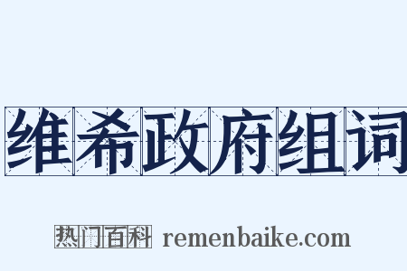 维希政府组词是什么意思的图片